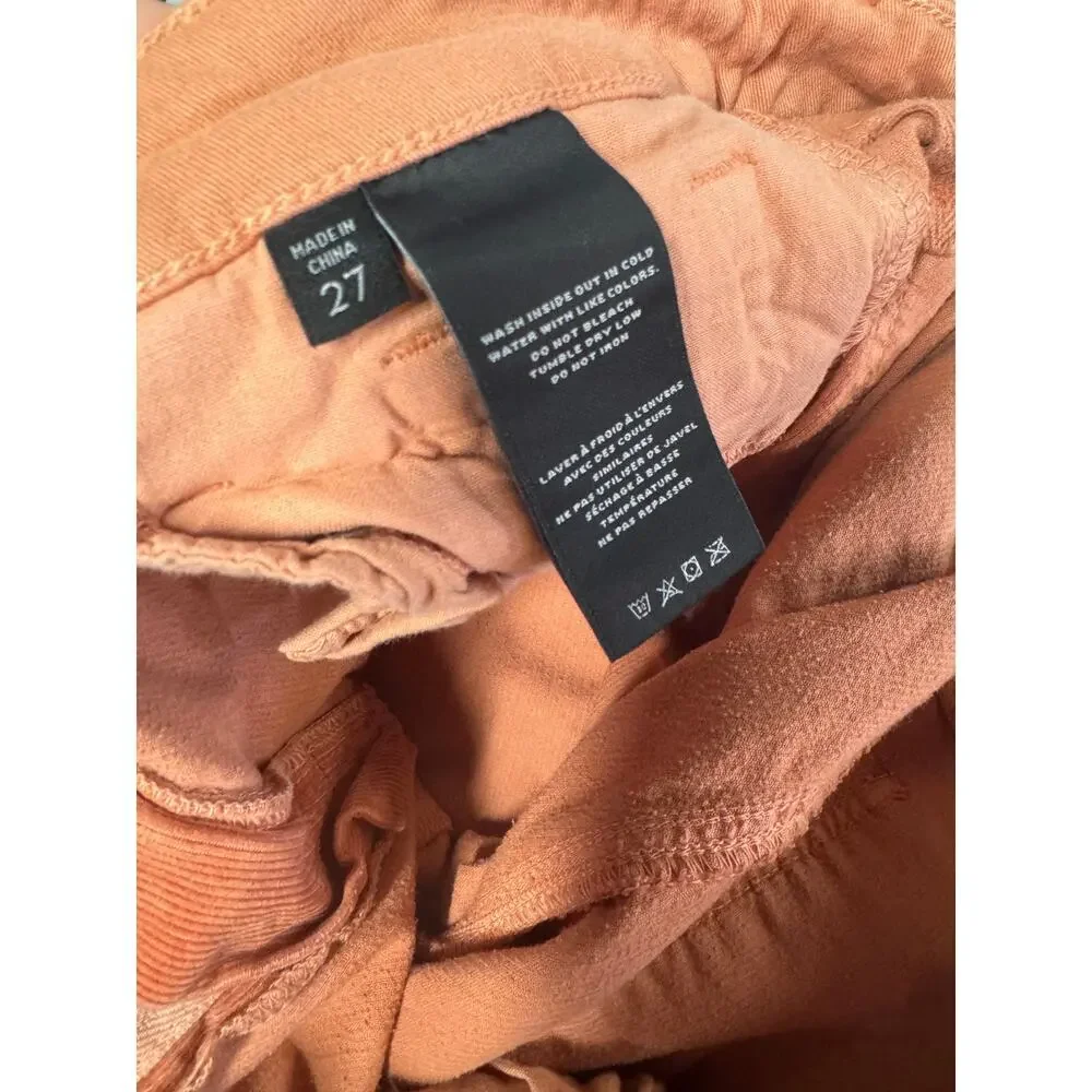 J BRAND Valentina High-rise Corduroy Trousers Orange EUC Size 27 $350 MSRP